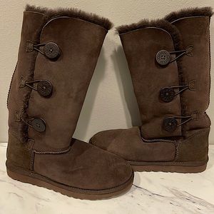 UGG Bailey Suede Tall boots. Brown with brown faux fur lining. Size 9 women’s.